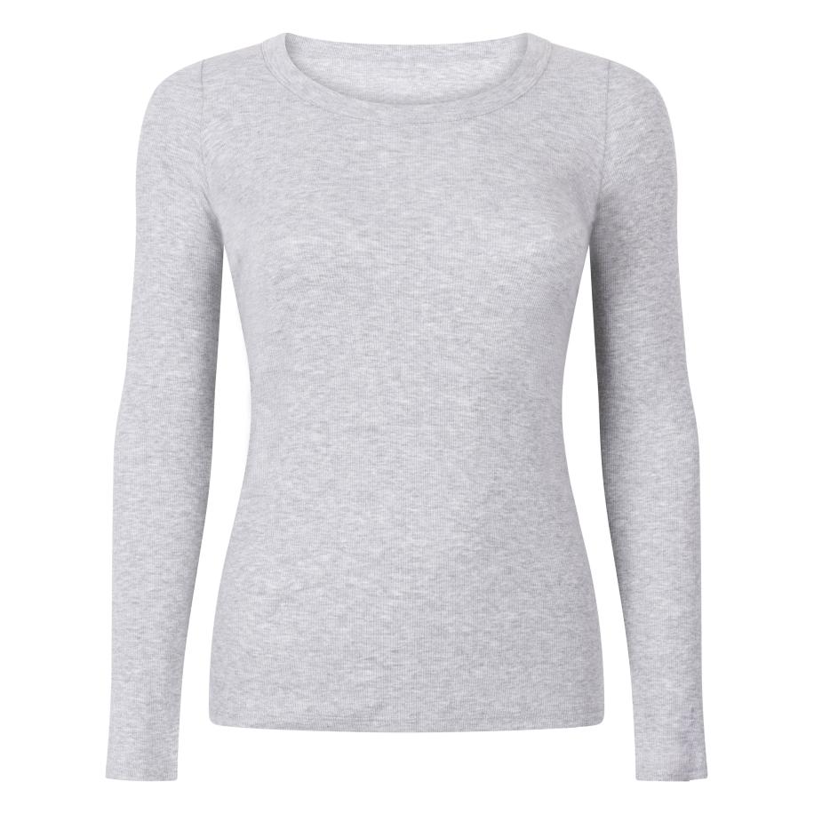 Hunkemöller Pyjamatop Katoen Grijs Grijs