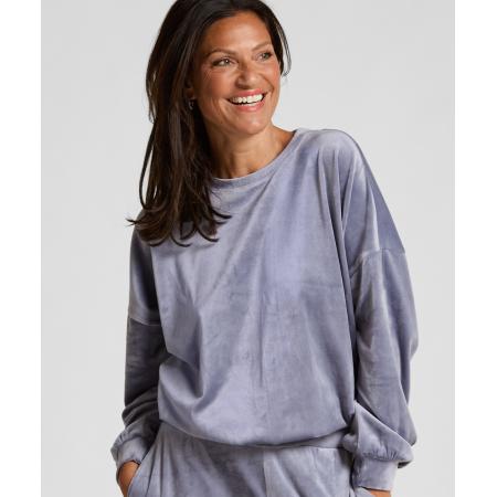 Hunkemöller Velours Top Blauw
