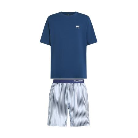 Karl Lagerfeld Karl Lagerfeld Pyjama kort Ikon donkerblauw / wit