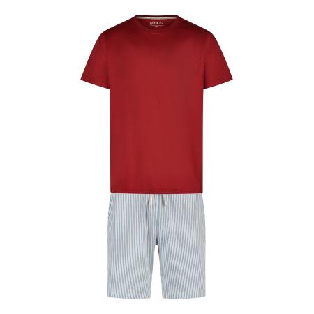 Phil & Co. Berlin Phil & Co. Berlin Pyjama kort hemelsblauw / rood / wit