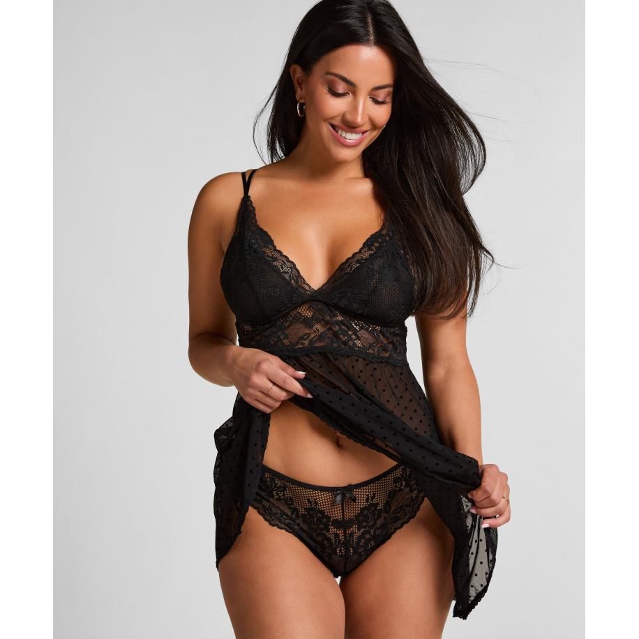 Hunkemöller Babydoll Beatriz Zwart Zwart