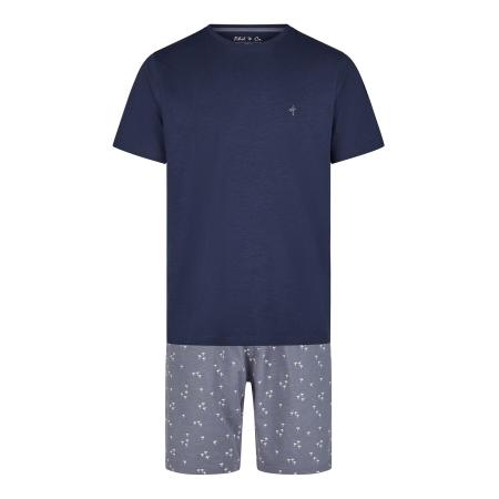Phil & Co. Berlin Phil & Co. Berlin Pyjama kort Lounge Dreams donkerblauw / antraciet