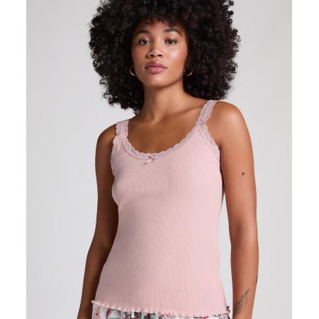 Hunkemöller Cami Rib Lace Roze