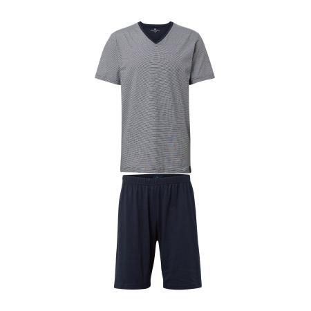 Tom Tailor TOM TAILOR Pyjama kort nachtblauw / donkergrijs