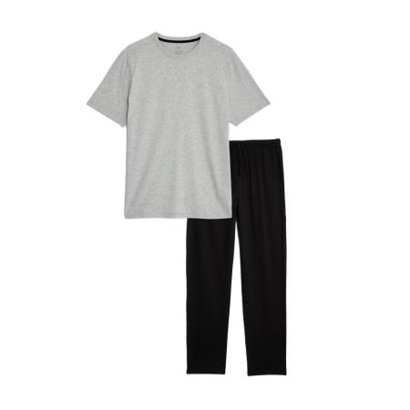 Marks & Spencer Pyjama lang grijs / zwart