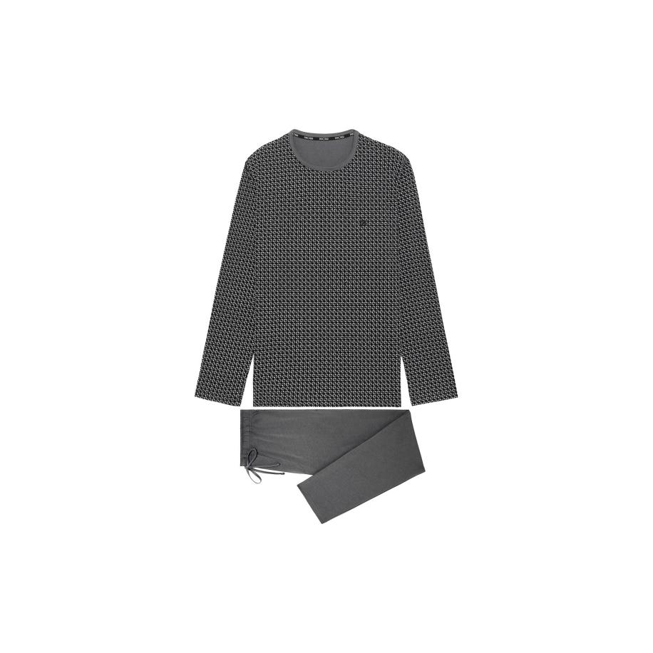 HOM HOM Pyjama lang Waldorf Long Sleepwear grijs -