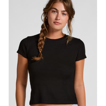 Hunkemöller Pyjama top korte mouwen rib Zwart