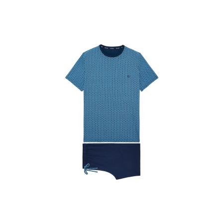 HOM HOM Pyjama kort Martinez Short Sleepwear blauw