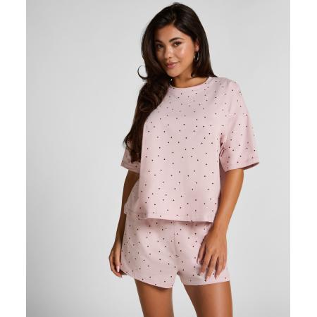 Hunkemöller Pyjamaset Katoen Jersey Short Roze