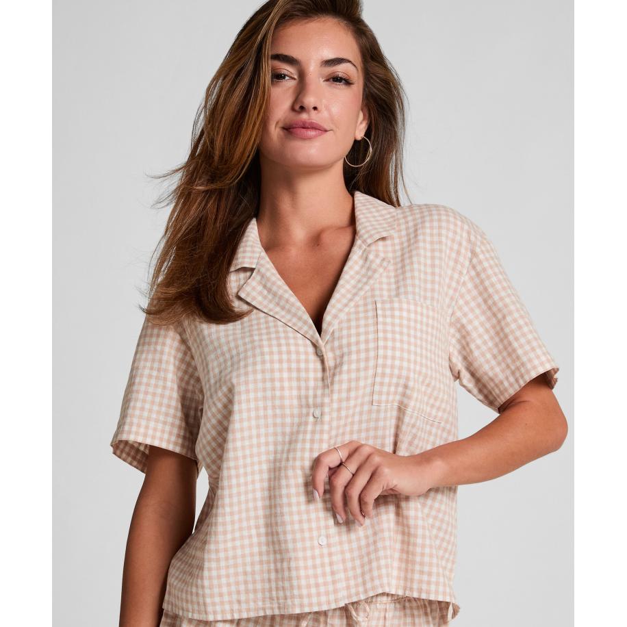 Hunkemöller Linnen jasje Beige Wit