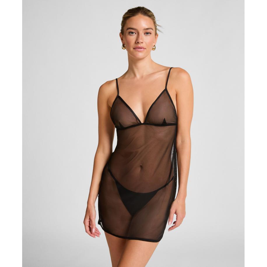 Hunkemöller Marie slipdress Zwart Zwart