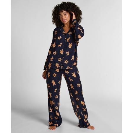 Hunkemöller Pyjamaset Gingerbread Blauw