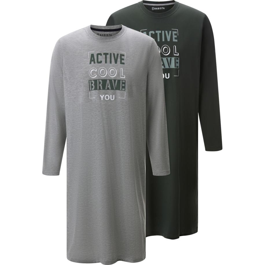 BABISTA BABISTA Pyjama lang Stilaroni grijs / antraciet / grijs gemêleerd / wit -