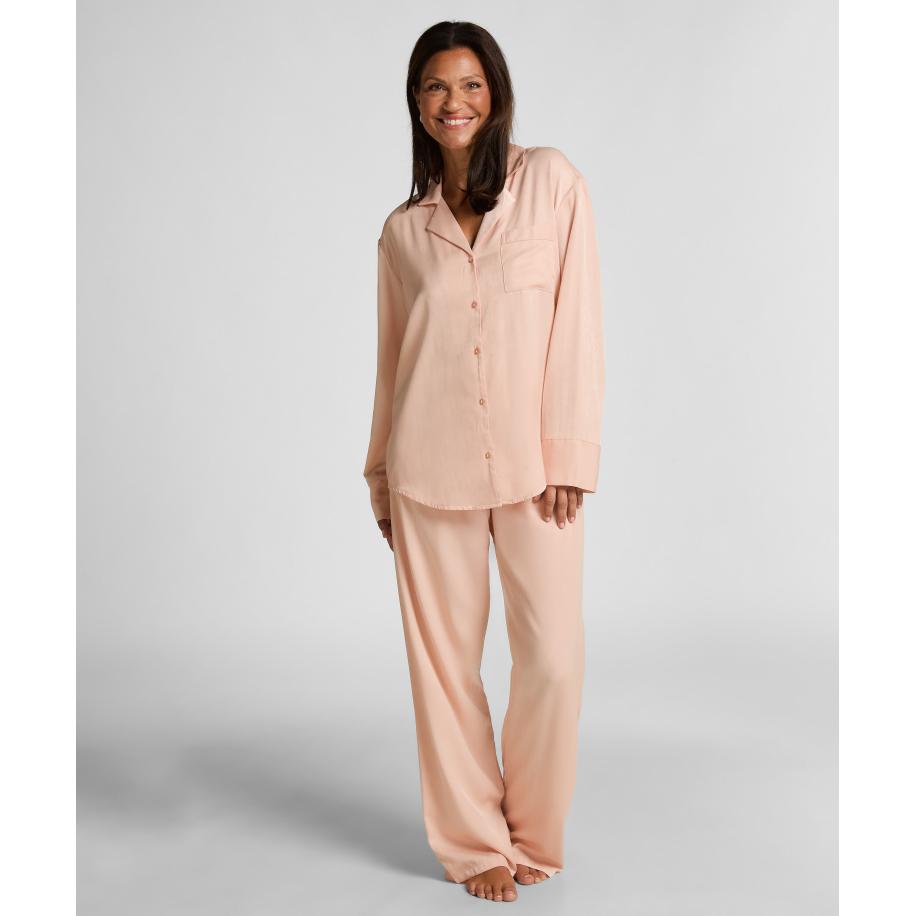 Hunkemöller Broek Satijn Roze Roze