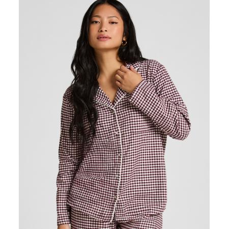 Hunkemöller Pyjamatop Flanel Essentials Paars