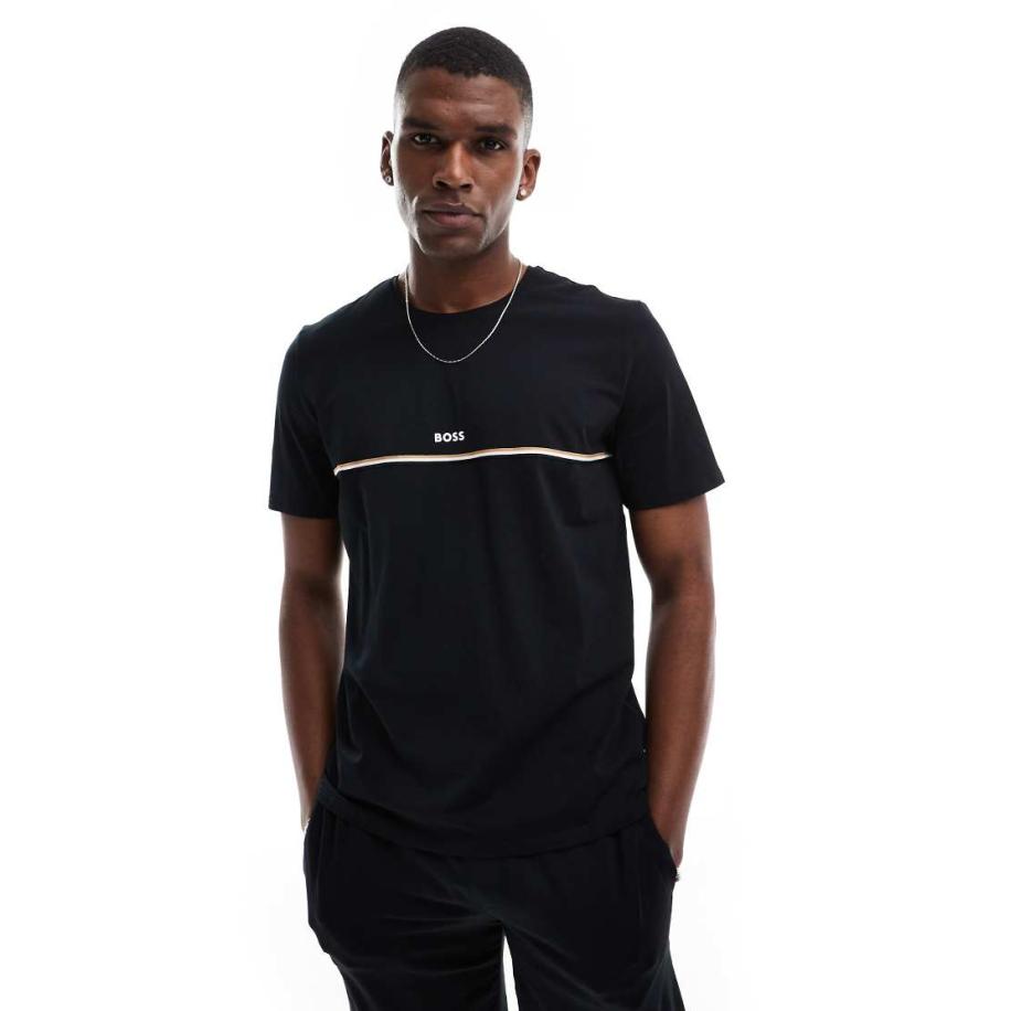 BOSS - Bodywear - Unique - T-shirt in zwart, deel van co-ord set Zwart