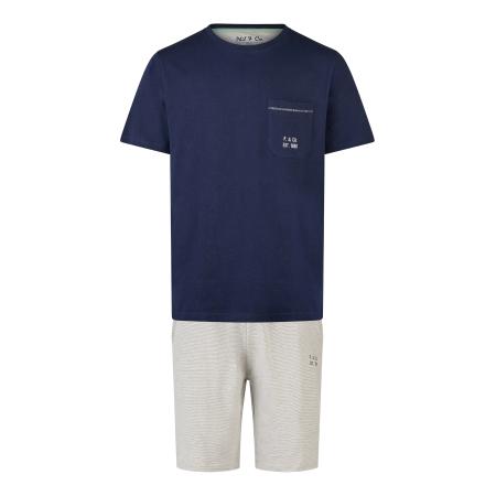 Phil & Co. Berlin Phil & Co. Berlin Pyjama kort Lounge Dreams donkerblauw / offwhite