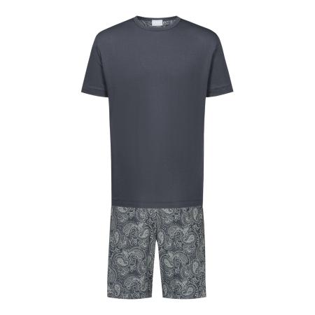 Mey Mey Pyjama kort Evening Paisley antraciet / donkergrijs