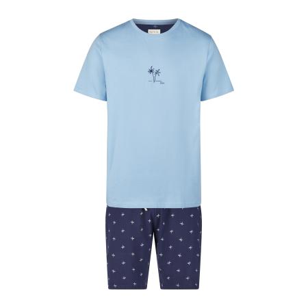 Phil & Co. Berlin Phil & Co. Berlin Pyjama kort Lounge Dreams lichtblauw / donkerblauw