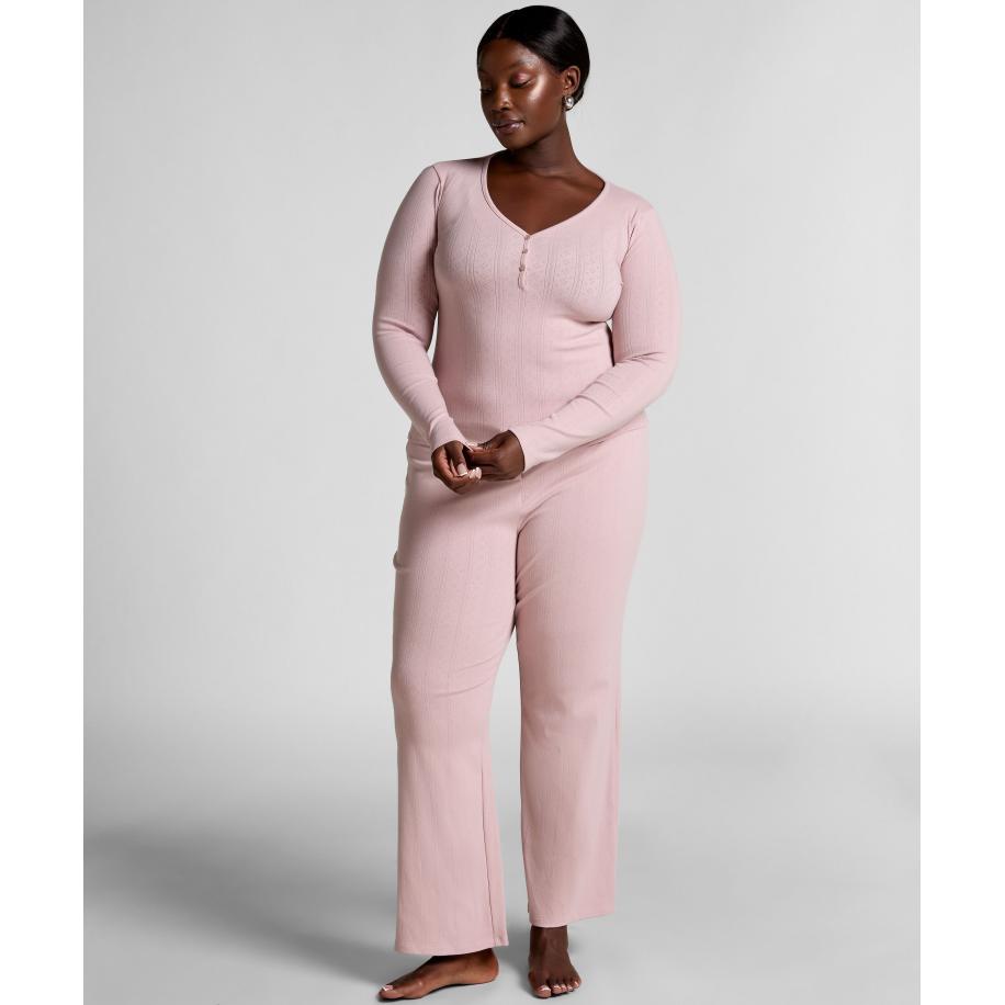 Hunkemöller Pyjama broek Pointelle Roze Roze