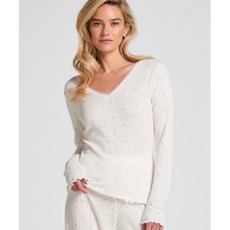 Hunkemöller Pyjama top Pointelle Blauw