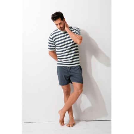 H.I.S H.I.S Pyjama kort navy / wit