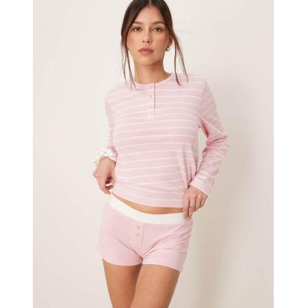 ASOS DESIGN Mix en match Pyjama-boxershort in roze