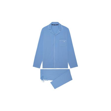 HOM HOM Pyjama lang Rafael lichtblauw