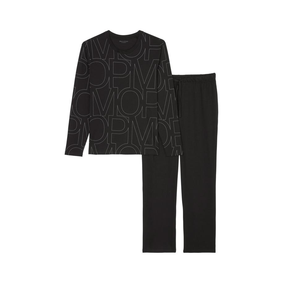 Marc O'Polo Marc OPolo Pyjama lang Mix & Match Cotton zwart -