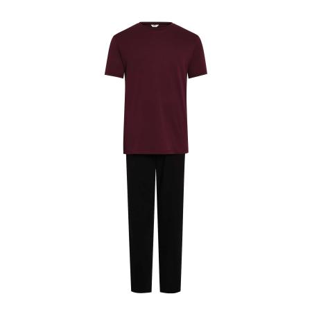 Dagi Dagi Pyjama lang bordeaux / zwart