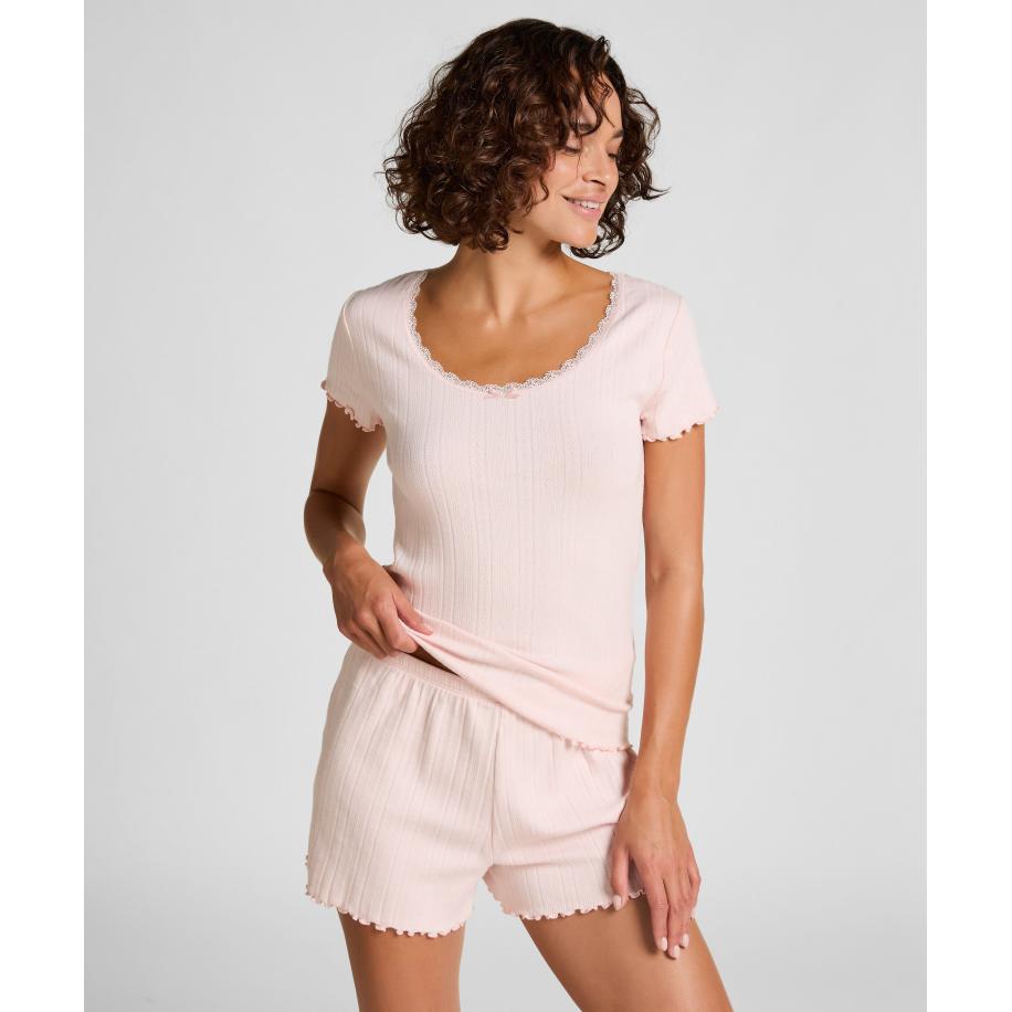 Hunkemöller Pointelle short Roze Roze