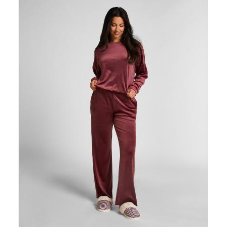 Hunkemöller Velours pyjamabroek Rood