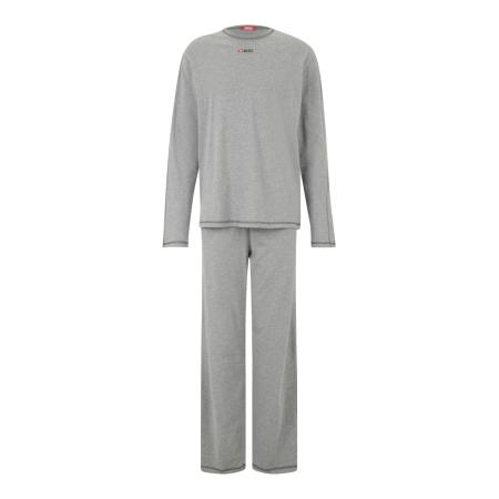 Diesel DIESEL Pyjama lang NOLAN grijs gemêleerd / rood / zwart / wit