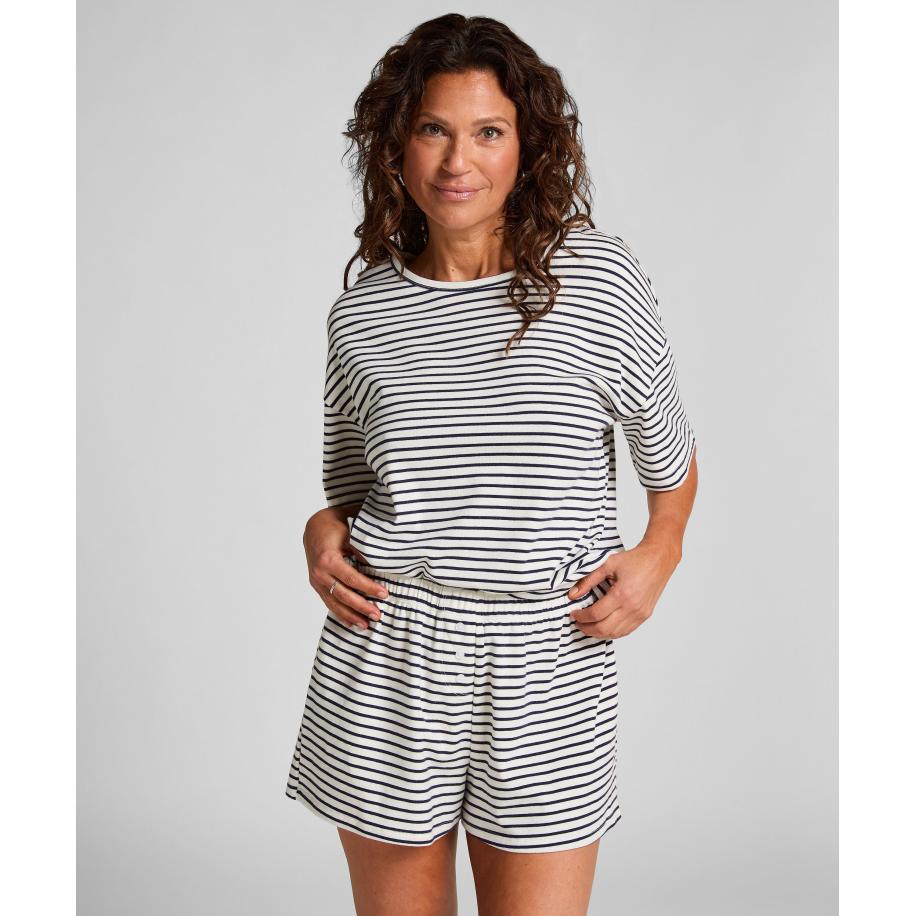 Hunkemöller Pyjamaset Jersey Blauw Blauw