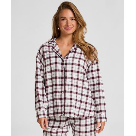 Hunkemöller Pyjamatop Flannel Wit