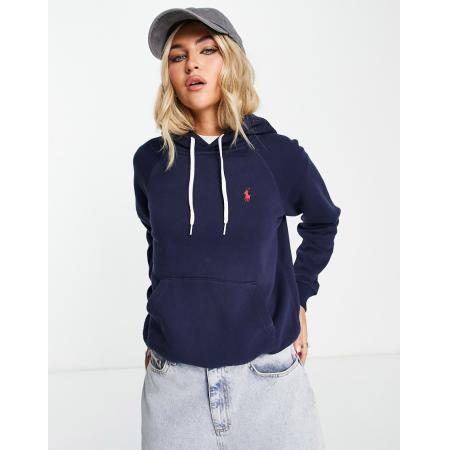 Polo Ralph Lauren Hoodie met logo op de lange mouw in marineblauw-Zwart