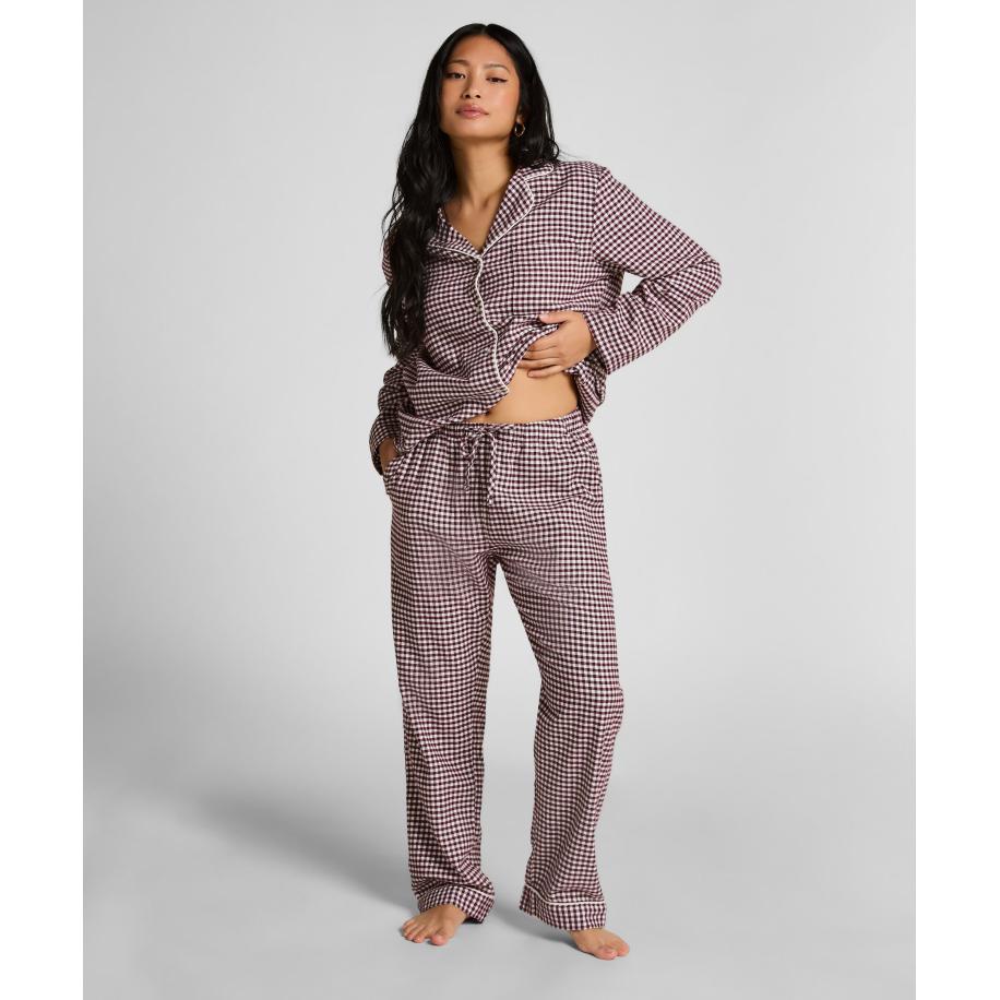 Hunkemöller Pyjamabroek Flannel Paars Paars