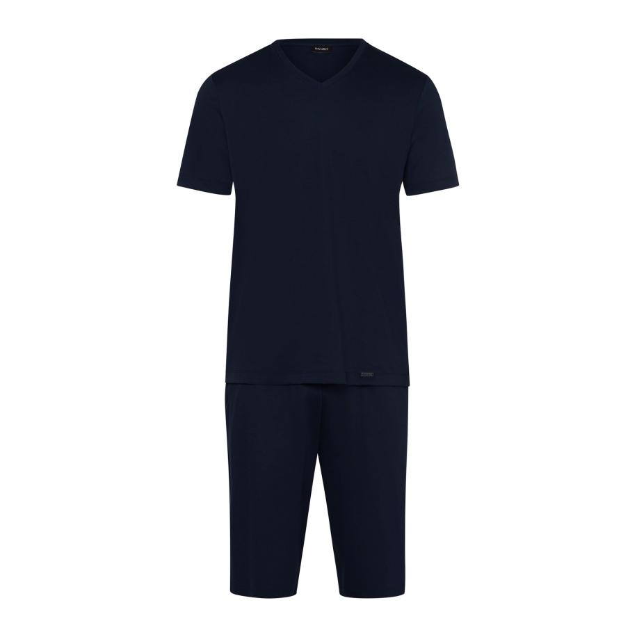Hanro Hanro Pyjama kort Night Selection navy -