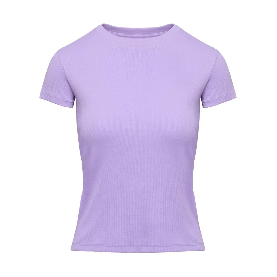 Hunkemöller Pyjama top korte mouwen rib Paars Paars