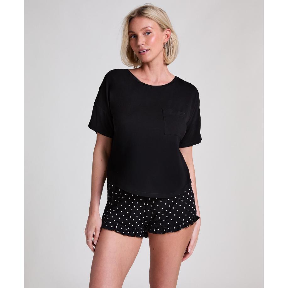 Hunkemöller Pyjama set Zwart Zwart