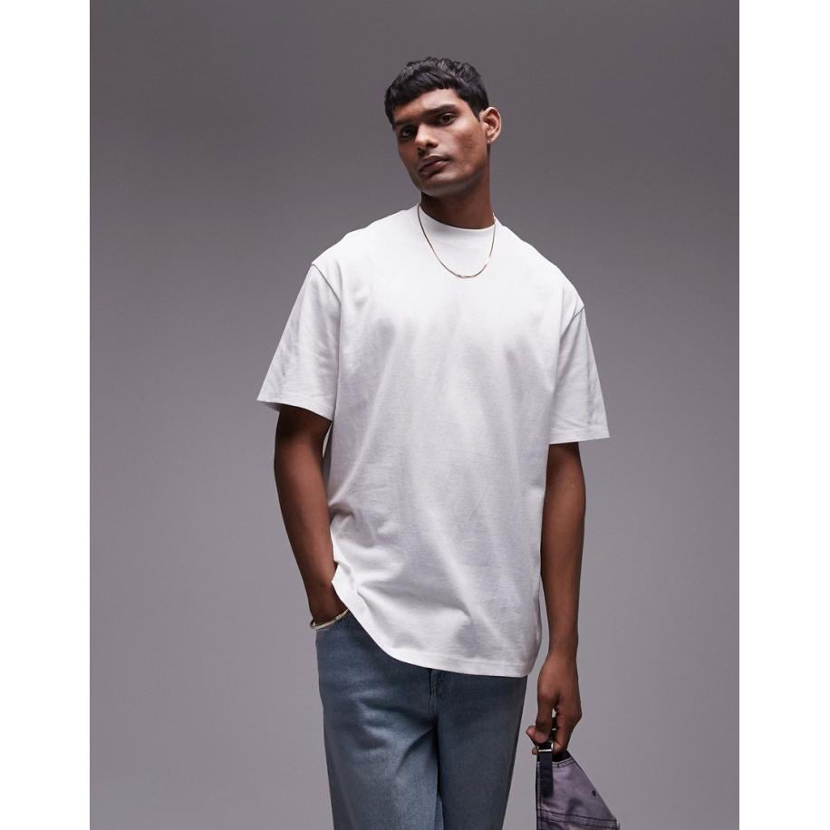 Topman - Oversized T-shirt in wit Wit