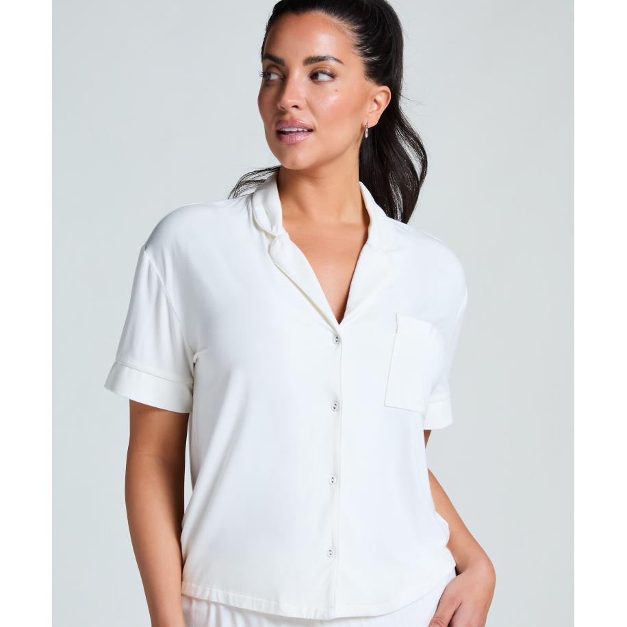 Hunkemöller Jacket Jersey Essential Wit Wit