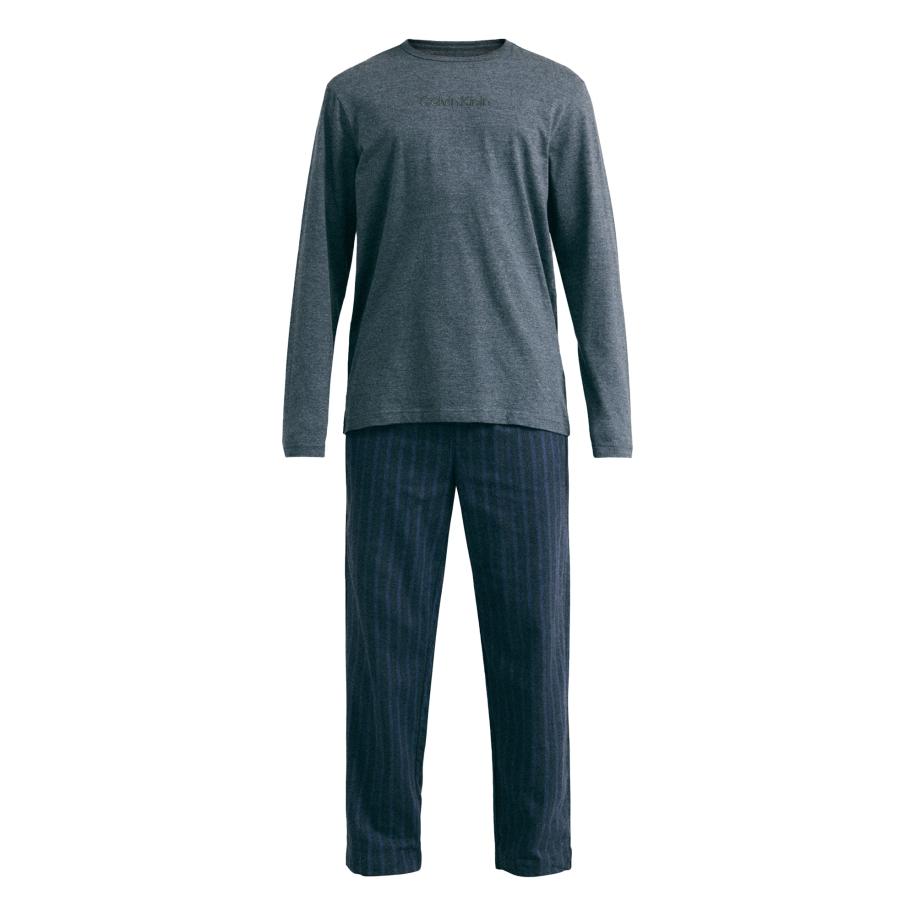 Calvin Klein Calvin Klein Pyjama lang blauw / antraciet -