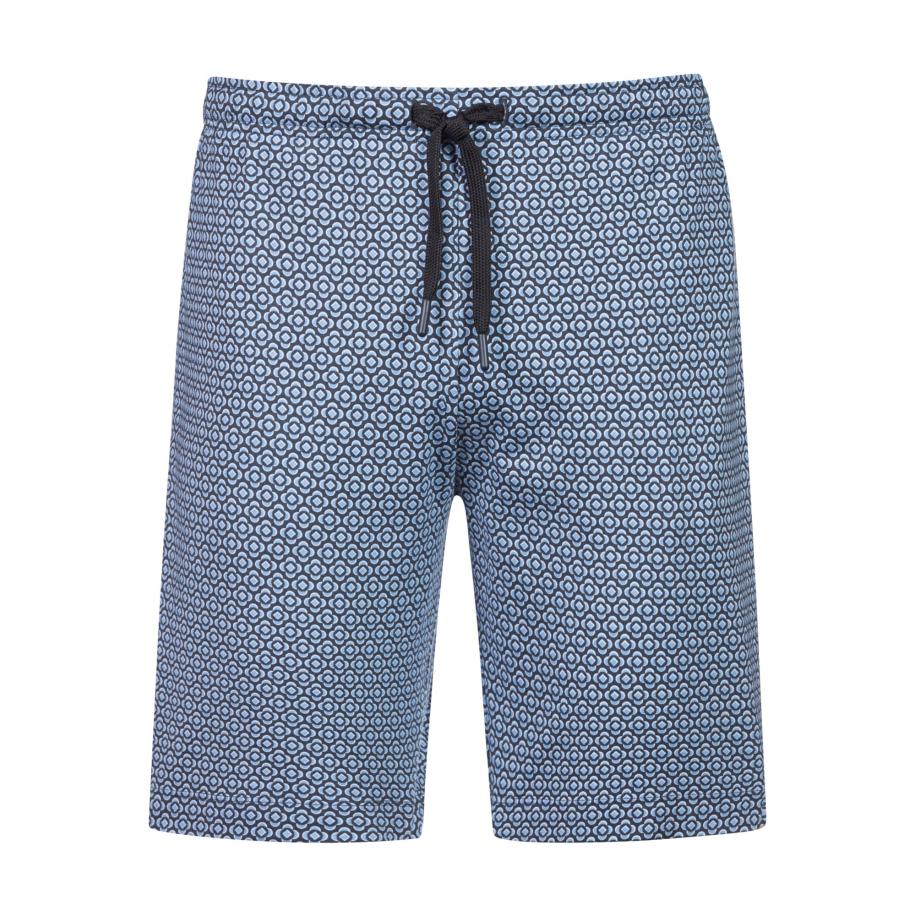 Mey Mey Pyjamabroek Round Geo lichtblauw / donkergrijs / wit -