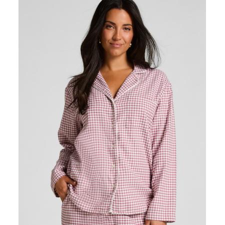 Hunkemöller Pyjamatop Flanel Essentials Paars