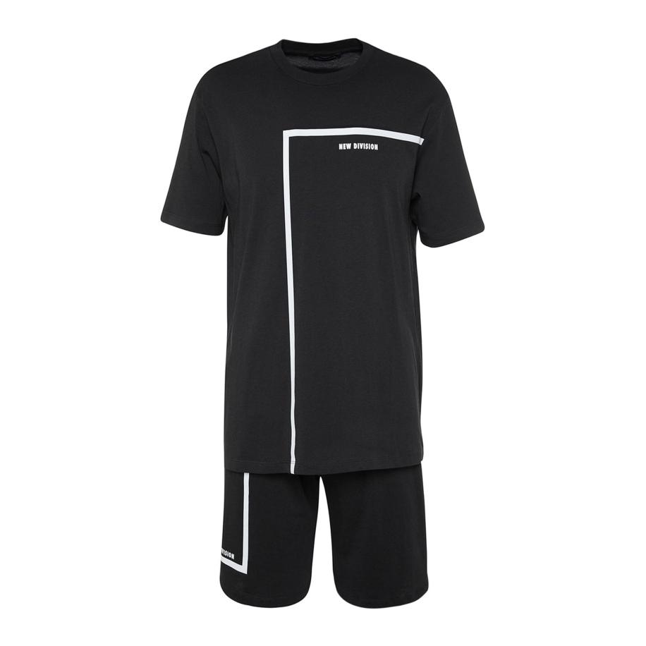 Trendyol Trendyol Pyjama kort zwart / wit -