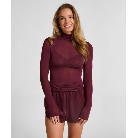 Hunkemöller super soft Turtleneck shirt met Cashmere Paars
