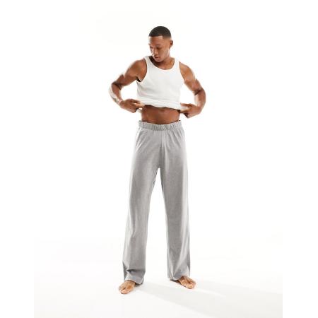ASOS DESIGN - Loungebroek van jersey in gemêleerd grijs