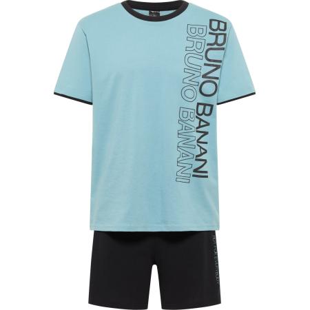 Bruno Banani Bruno Banani Pyjama kort Crosby lichtblauw / zwart