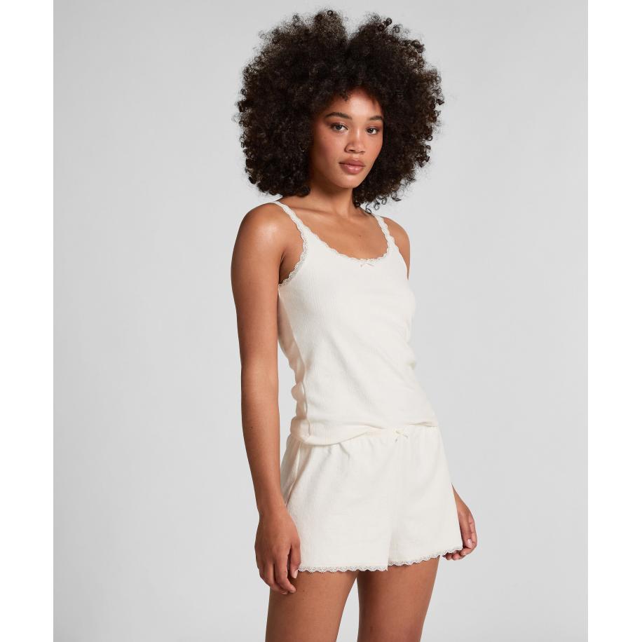 Hunkemöller Pointelle Short Wit Wit